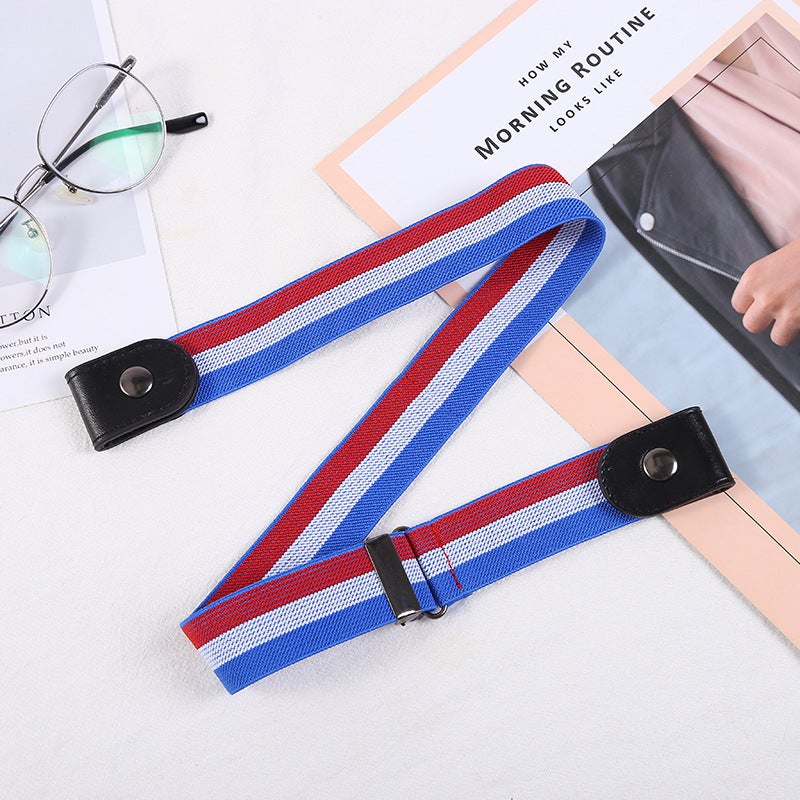 Yiwu Factory Seamless Jeans Belt Korean Elastic Invisible Blue and White Red ordinary "elastic thickening] 