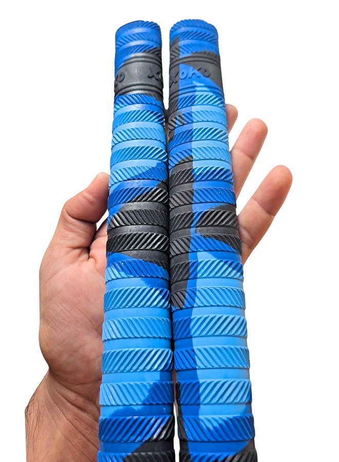 XOKO Premium Cricket Bat Grip, Rubber Cushioned with Chevron Pattern, Multiple Colours Available, Shock Absorbing Replacement Handle Grip with Wooden Cone - Image 3