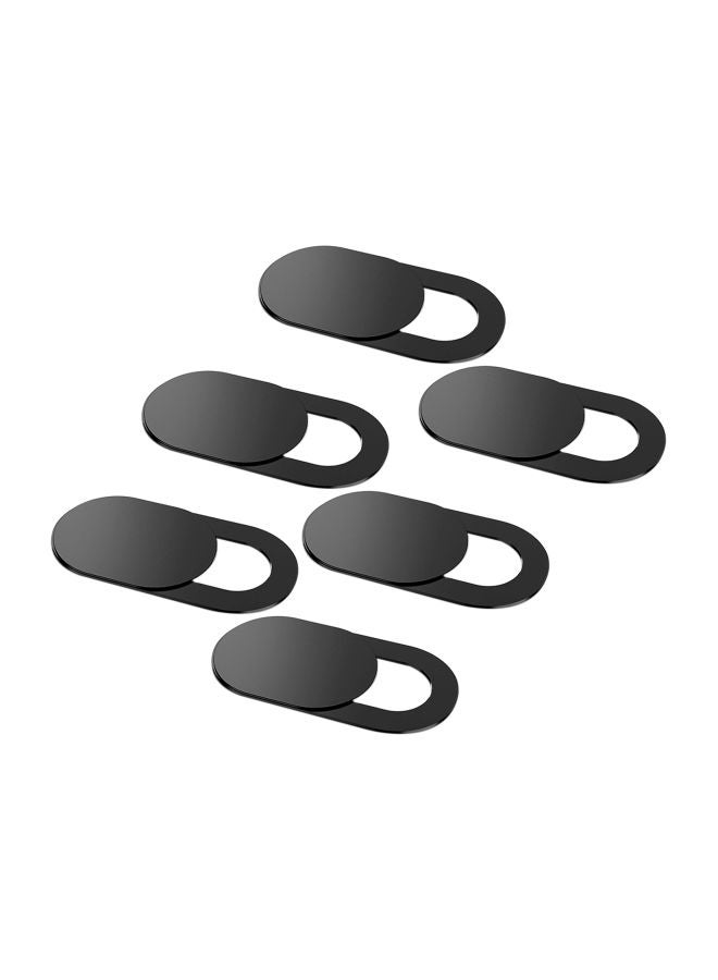Protective Webcam Cover 6-Piece Set Black for Laptop Desktop Camera Privacy Security Daily Use - Image 1