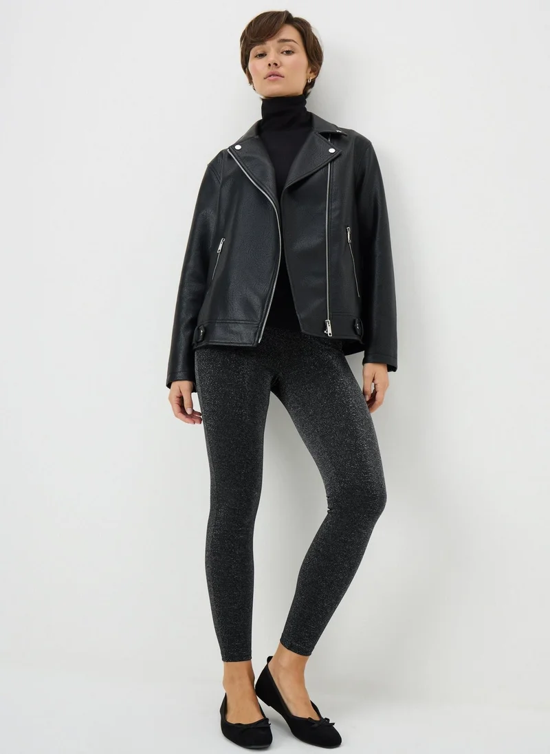 ماتلان بنطلون ليجنز أسود لامع