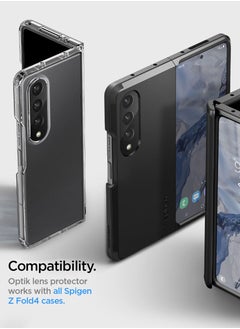 Spigen Glastr Optik Camera Lens Screen Protector For Samsung Galaxy Z Fold 4 - Black [2 Pack]  - Image 2