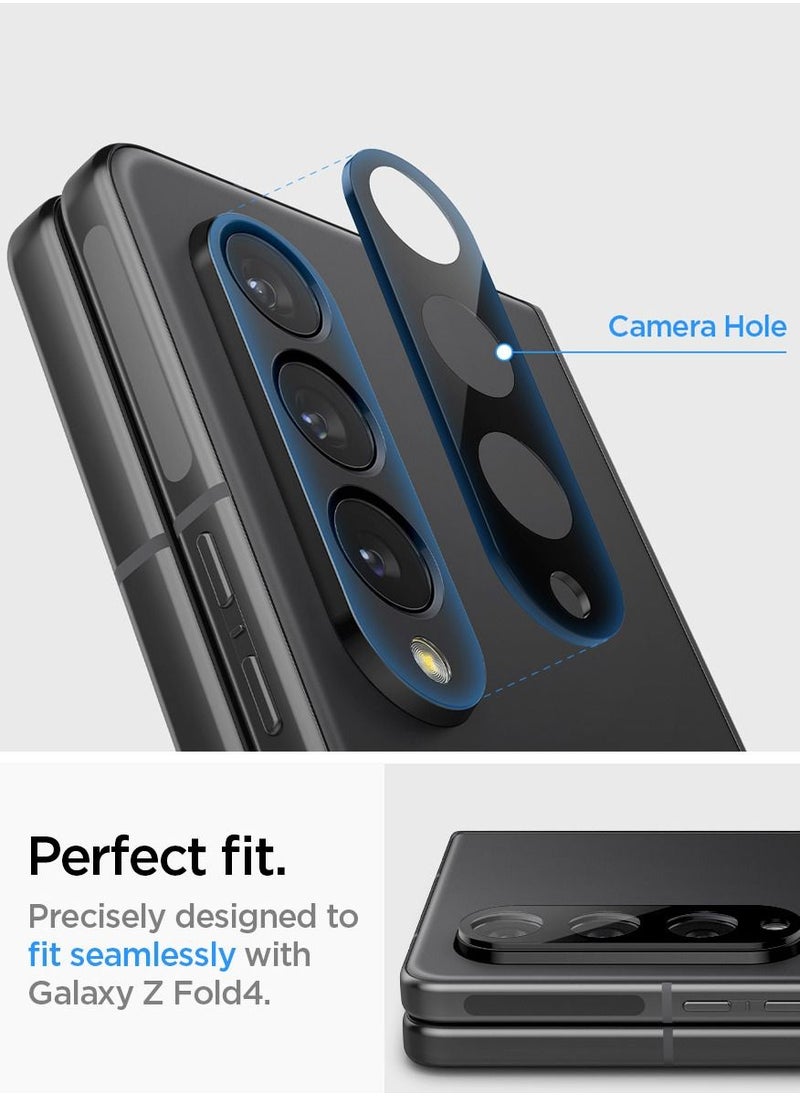 Spigen - Glastr Optik Camera Lens Screen Protector For Samsung Galaxy Z Fold 4 - Black [2 Pack] - Image 1