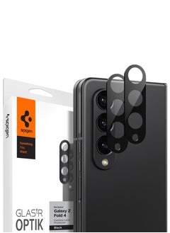 Spigen Glastr Optik Camera Lens Screen Protector For Samsung Galaxy Z Fold 4 - Black [2 Pack]  - Image 1