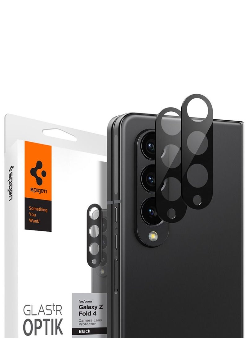 Spigen - Glastr Optik Camera Lens Screen Protector For Samsung Galaxy Z Fold 4 - Black [2 Pack] - Image 1