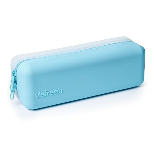 Visfresh Disposable Daily Contact-Lens Case Organizer, Travel-Friendly, Premium Quality, Water-Resistant Silicone Case with Clearly Labeled R & L, Storage up to 30 lenses (Blue) - Image 1
