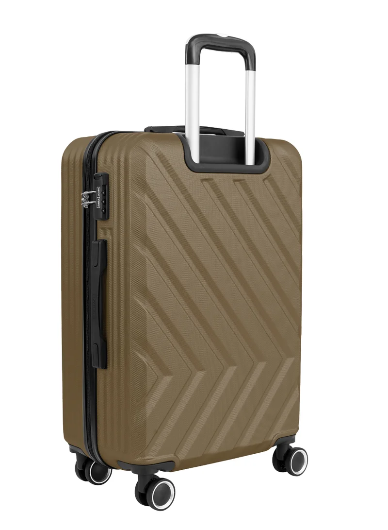 Parajohn Gold Prisma Series Set of 3 Luggage | Lightweight Small 10KG, Medium 20KG & Large 30KG ABS 4 Wheels Trolley Hardsided Travel Suitcase - Gold  | Best Price UAE