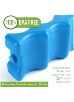 Oasisgalore Ice Pack for Coolers, Breastmilk Bottle Storage, Lunch Box, Insulated Contoured Freezer Pack, Long Lasting Reusable Cool Pack for Beer Soda, Camping Beach Picnic  - Image 2
