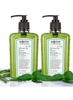 C. O. Bigelow CO Bigelow Hand Wash Rosemary Mint Soap No 1526  Village Perfumer Moisturizing Hand Wash for Bathroom  Kitchen with Aloe Vera 10 fl oz Pack of 2 