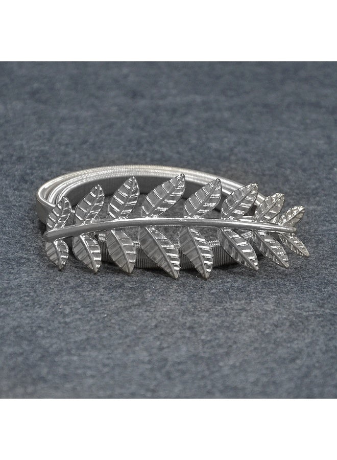 حزام خصر نسائي معدني نحيف معدني حزام خصر نسائي معدني مرن على شكل سلسلة معدنية - Image 3