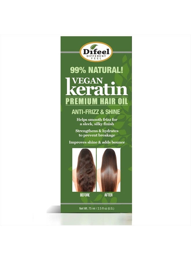 difeel Vegan Keratin Premium Hair Oil - Anti Frizz & Shine 2.5 oz.  - Image 3