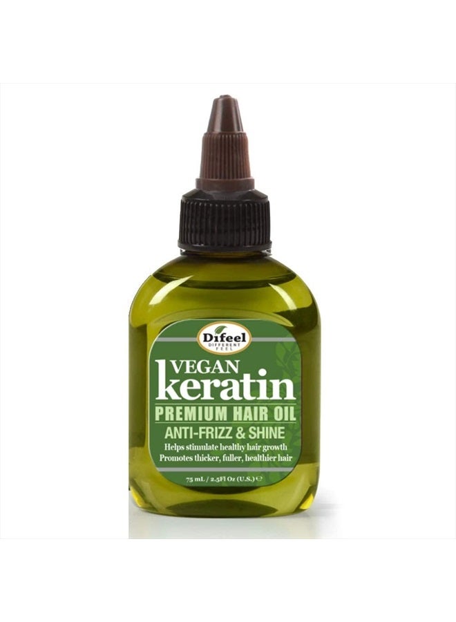 difeel Vegan Keratin Premium Hair Oil - Anti Frizz & Shine 2.5 oz.  - Image 1