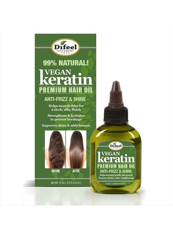 difeel Vegan Keratin Premium Hair Oil - Anti Frizz & Shine 2.5 oz.  - Image 2