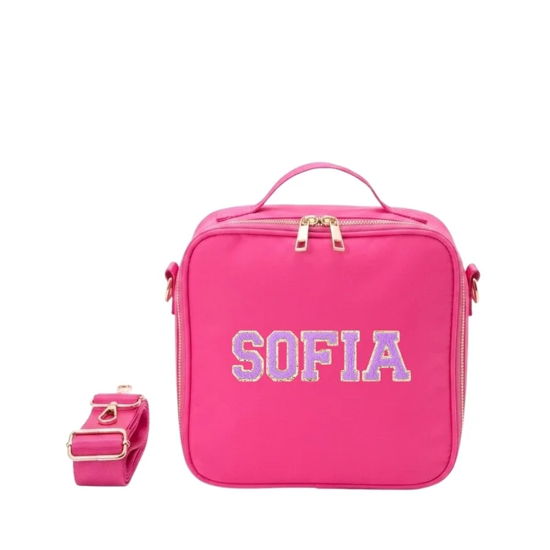 القبيلة السعيدة Neon Pink Kids Lunch Bag