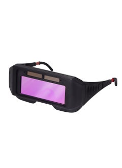 Auto Darkening Welding Goggles - Solar Powered Safety Glasses with Adjustable Shade, Sensors for TIG, MIG, MMA, and Plasma Welding - Protective Welder Face Mask with Eye Shield.