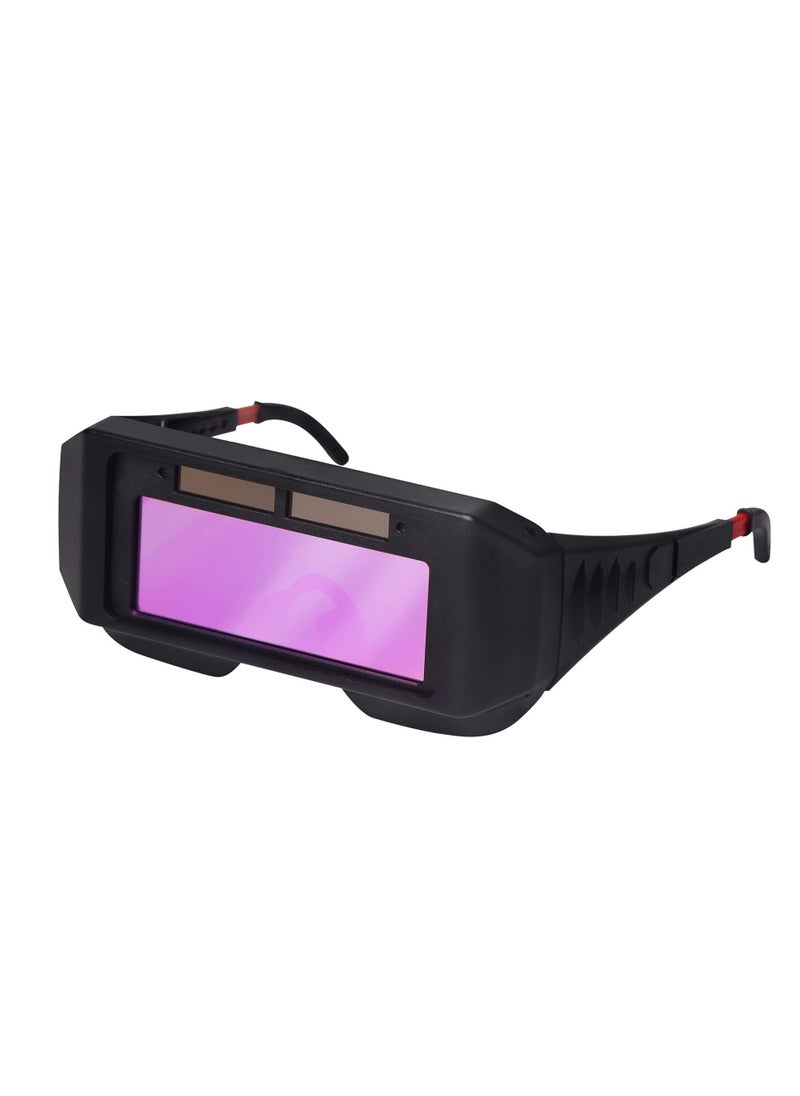 Generic - Auto Darkening Welding Goggles - Solar Powered Safety Glasses with Adjustable Shade, Sensors for TIG, MIG, MMA, and Plasma Welding - Protective Welder Face Mask with Eye Shield. - Image 1