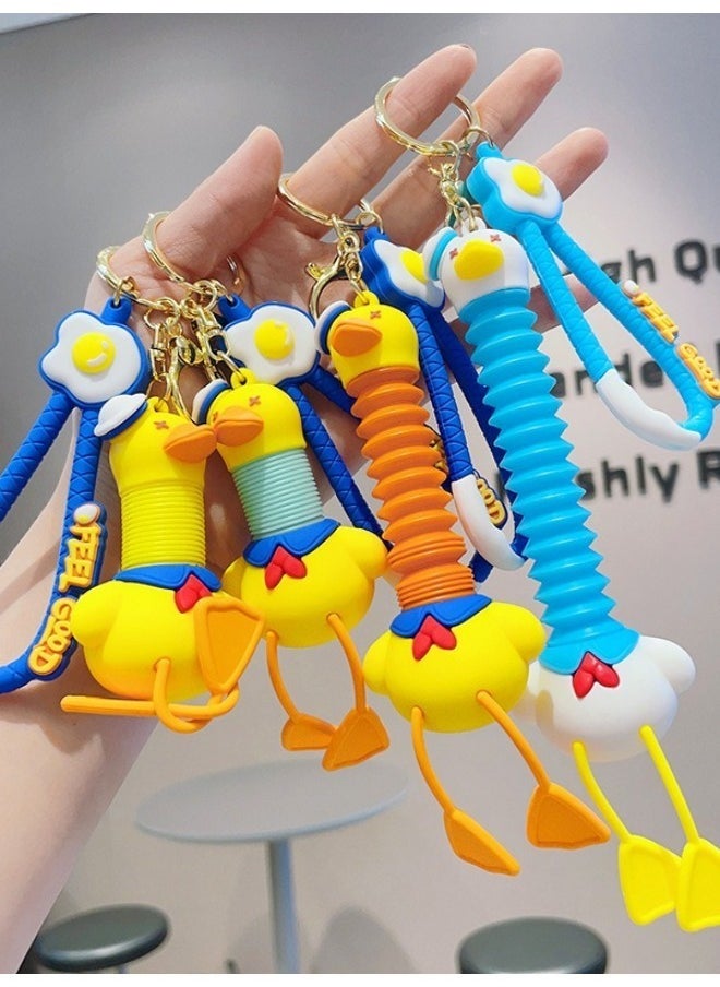 SenRan SenRan 1PC Stretchy Neck Sailor Duck Keychain - Trendy Fidget Toy & Quirky Gift, Ideal Stress-Reliever Key Ring for Fun Lovers  - Image 3