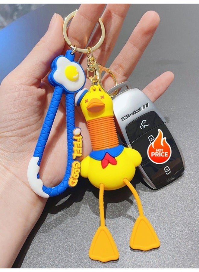 SenRan SenRan 1PC Stretchy Neck Sailor Duck Keychain - Trendy Fidget Toy & Quirky Gift, Ideal Stress-Reliever Key Ring for Fun Lovers  - Image 4