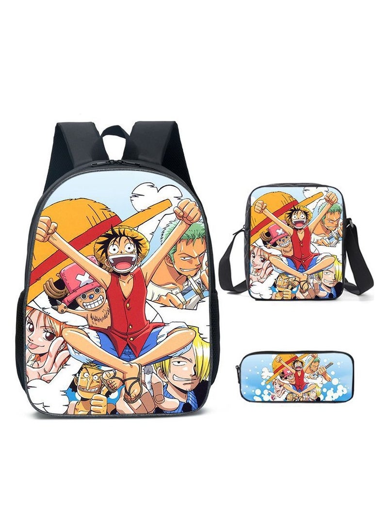 One Piece Backpack Primary And Secondary School Bags One Piece Backpack Cartoon School Bag Three-piece Set