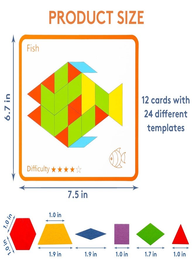 UwinVwin Dementia Activities for Seniors - 155 Pieces Wooden Tangrams Puzzle, Easy Memory Game for Alzheimer's with Colorful Shape Tiles, Cognitive Craft Gifts, Games for Seniors with Dementia - Image 4