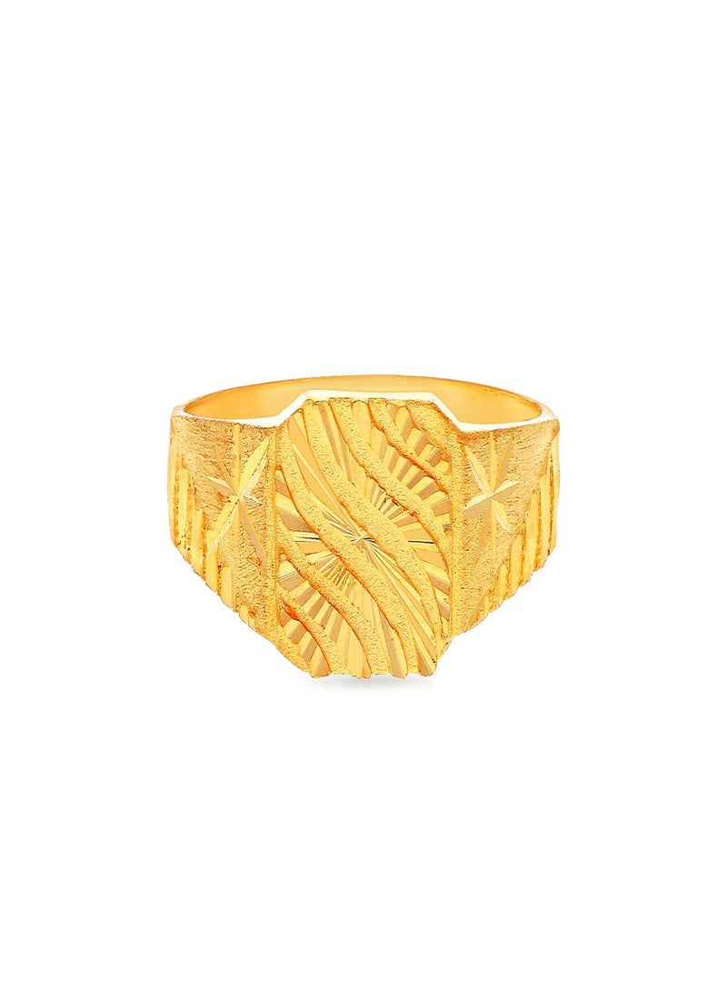 Malabar Gold and Diamonds خاتم من الذهب الأصفر عيار 22 قيراط 916 RG1167549Y21 للرجال  - Image 2