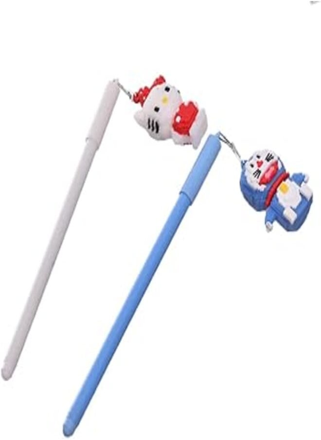 YANG YANG Yang Yang GP-133 High Quality Blue Ink Pen 0.38mm With Toy Medal Set Of 2 Pcs. - Multi Color 