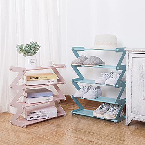 GTC ® Z Type 5 Layer Plastic Lightweight Space Saving Shoe Organizer Rack (S 353-15, Blue, 47.5x19x60.5cm) - Image 3