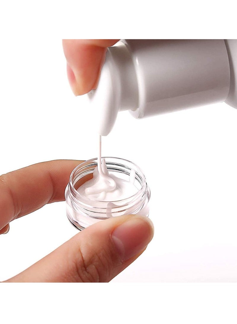 علب مستحضرات التجميل القابلة لإعادة الاستخدام ، 18 جولة حاوية بلاستيكية شفافة واسعة الفم السفر ، فارغة مانعة للتسرب - Image 3