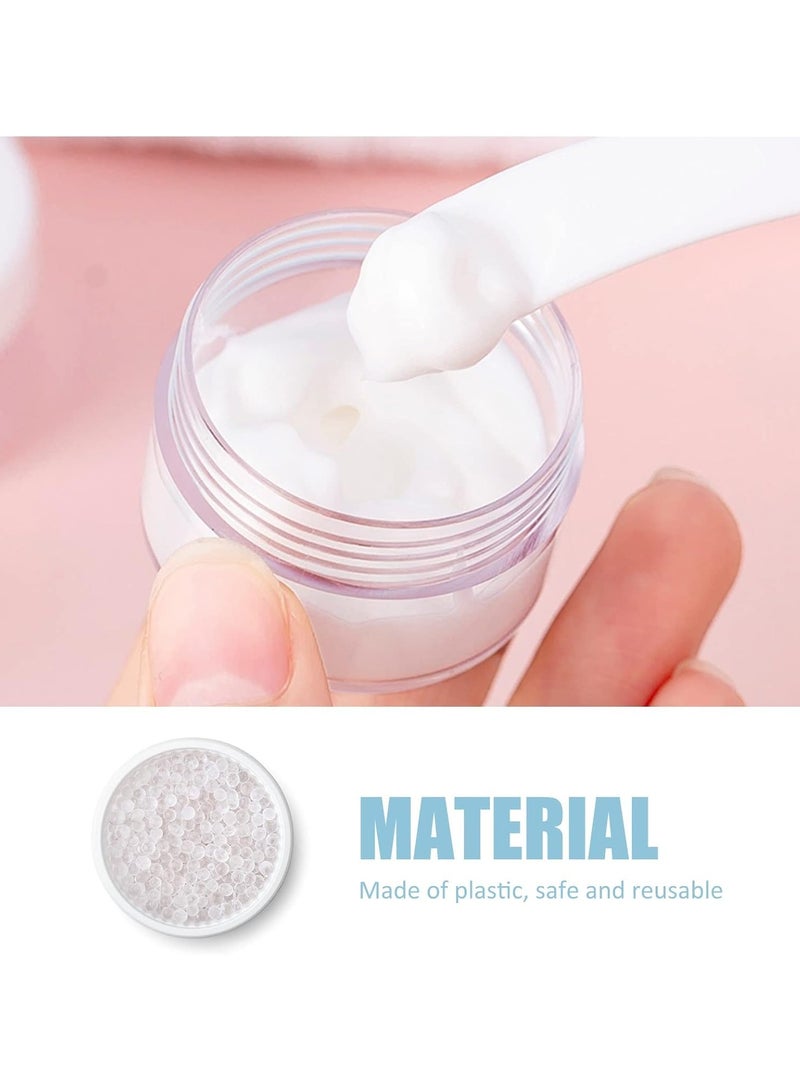 علب مستحضرات التجميل القابلة لإعادة الاستخدام ، 18 جولة حاوية بلاستيكية شفافة واسعة الفم السفر ، فارغة مانعة للتسرب - Image 4