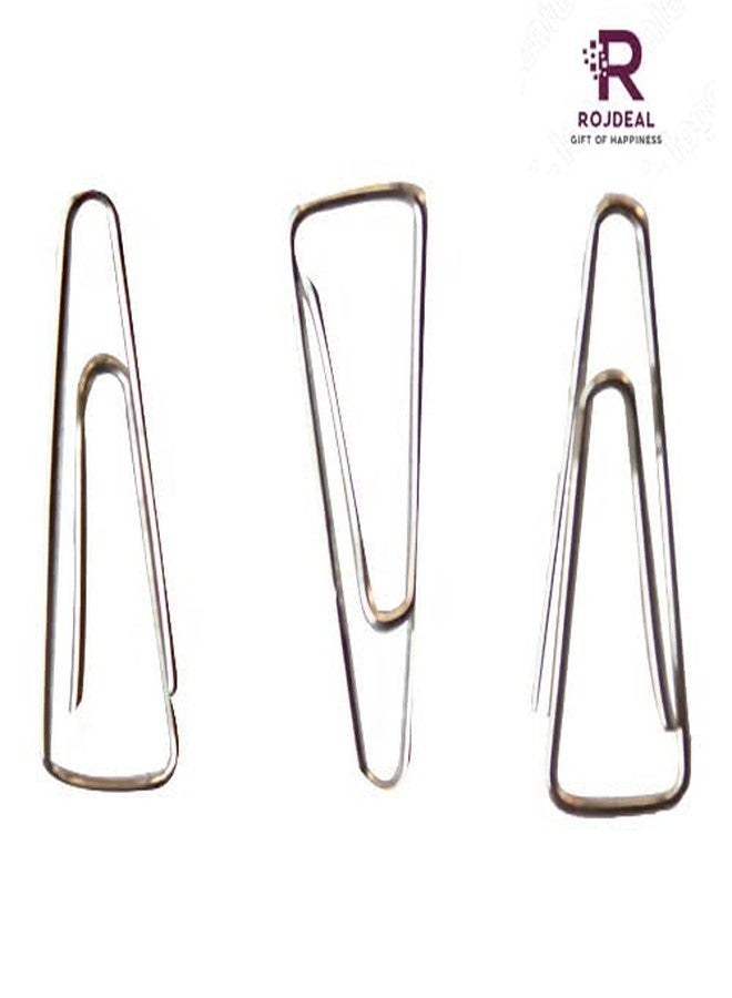 Rojdeal Paper Clips, V Clips Gem Clips, U Clips, (26 MM) Made by Metal Steel, for Holding Loose Papers 100 Pcs - Image 3
