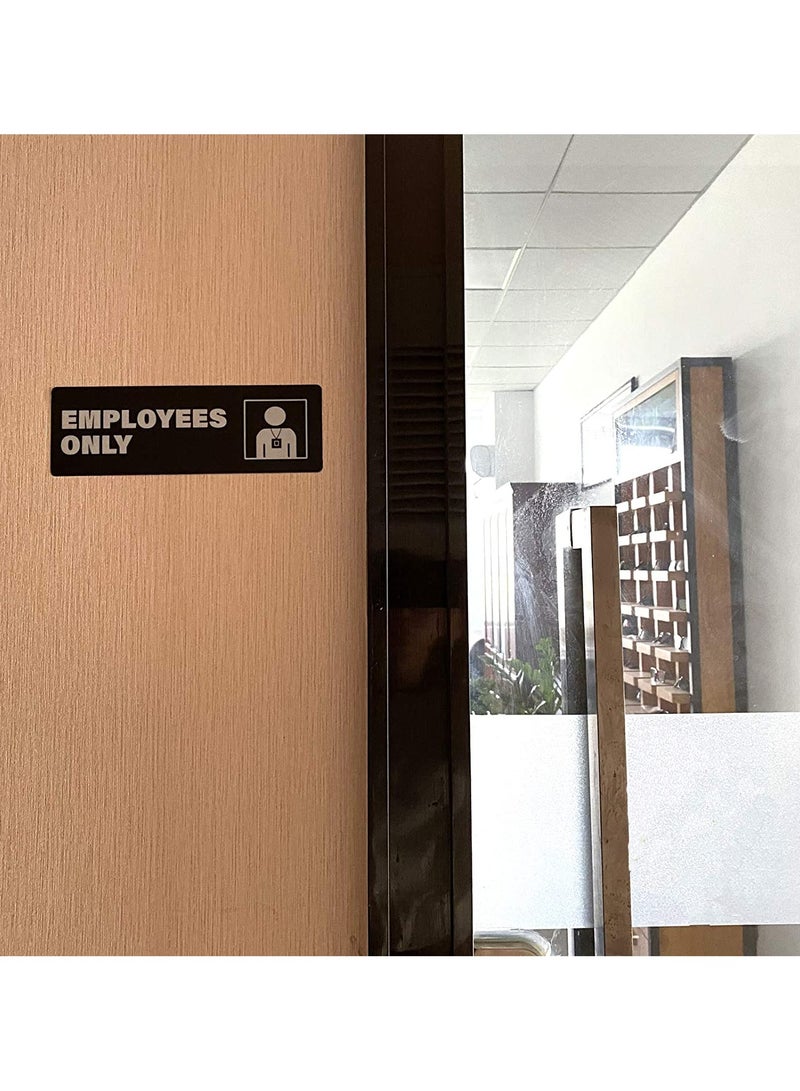 بروماس ملصق لافتة للموظفين فقط، ملصقات مقاس 9 × 3 بوصة للسوق والمطاعم والصالونات والفنادق والموتيلات ومحطات الراحة، 5 قطع، عبوة - Image 4