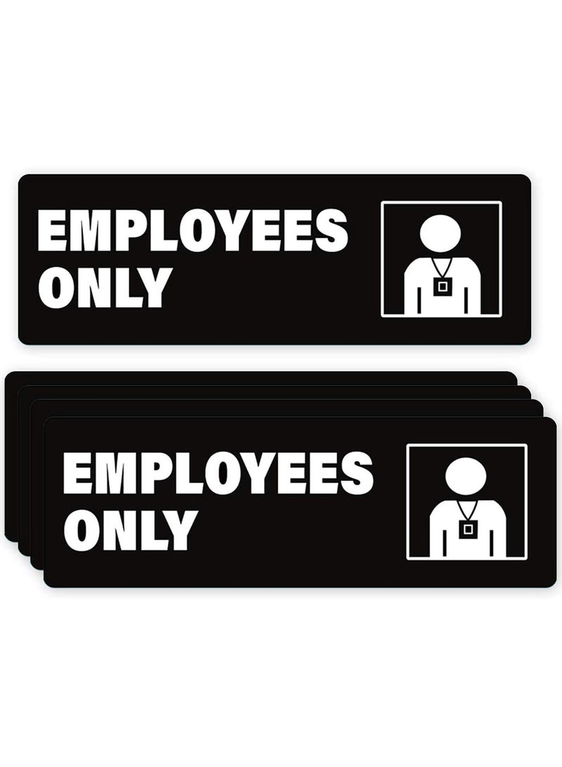 بروماس ملصق لافتة للموظفين فقط، ملصقات مقاس 9 × 3 بوصة للسوق والمطاعم والصالونات والفنادق والموتيلات ومحطات الراحة، 5 قطع، عبوة - Image 5