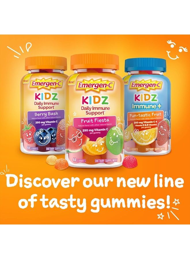 Emergen-C Kidz Daily Immune Support Dietary Supplements, Flavored Gummies with Vitamin C and B Vitamins, Fruit Fiesta Flavored Gummies - 44 Count - Image 5