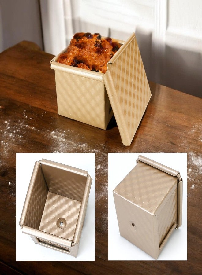 BuleVina 6Pcs Loaf Mold with Lid Toast Pullman Loaf with Cover Non-Stick Mini Water Cube - Image 3