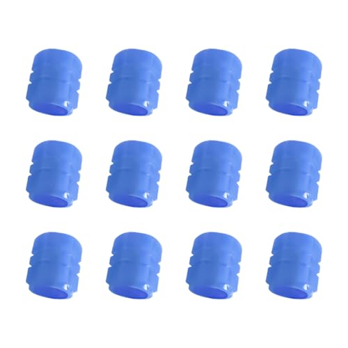 YALOK 12PCS Fluorescent Car Tire Valve Stem Caps Luminous Wheel Valve Tire Air Cover Illuminated Dustproof Corrosion Resistant Auto Accessories Fit for Motorcycles SUV Trucks Bicycles Blue12PCS - Image 1