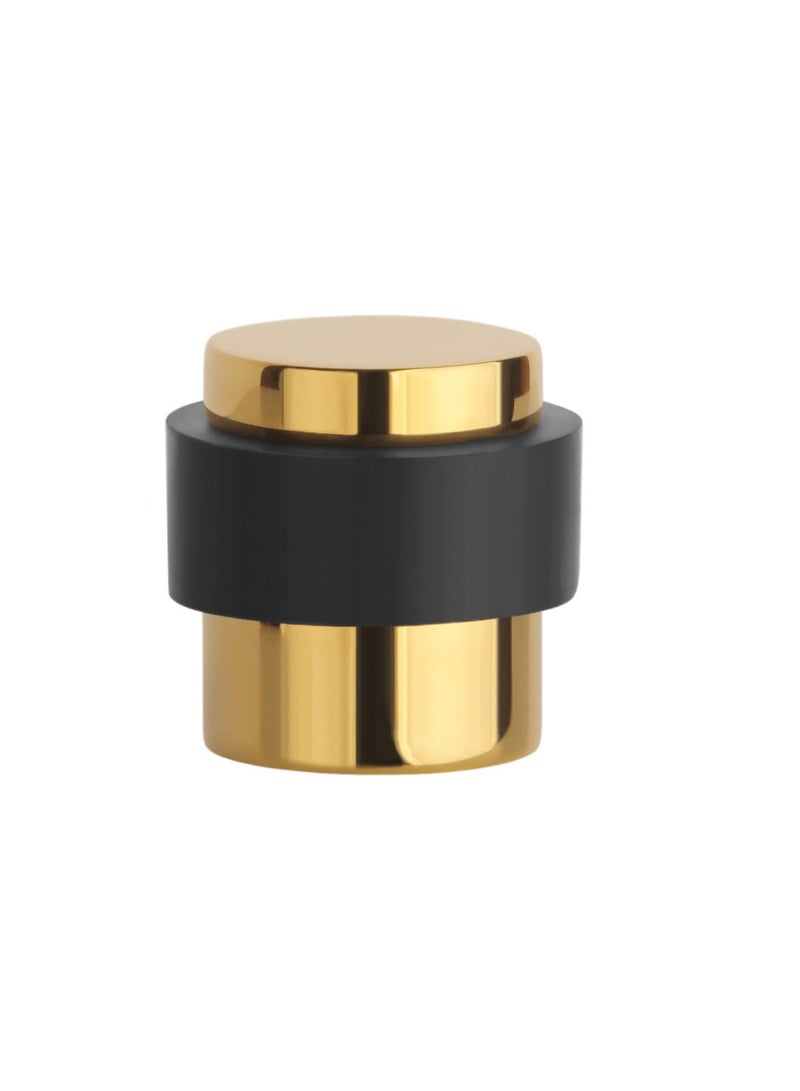 Floor Mounted Stainless Steel 304 Door Stop Door Stopper Gold with Black Rubber  - Image 1