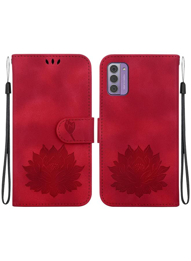 The Bros Case For Nokia G42 Lotus Embossed Leather Phone Case 