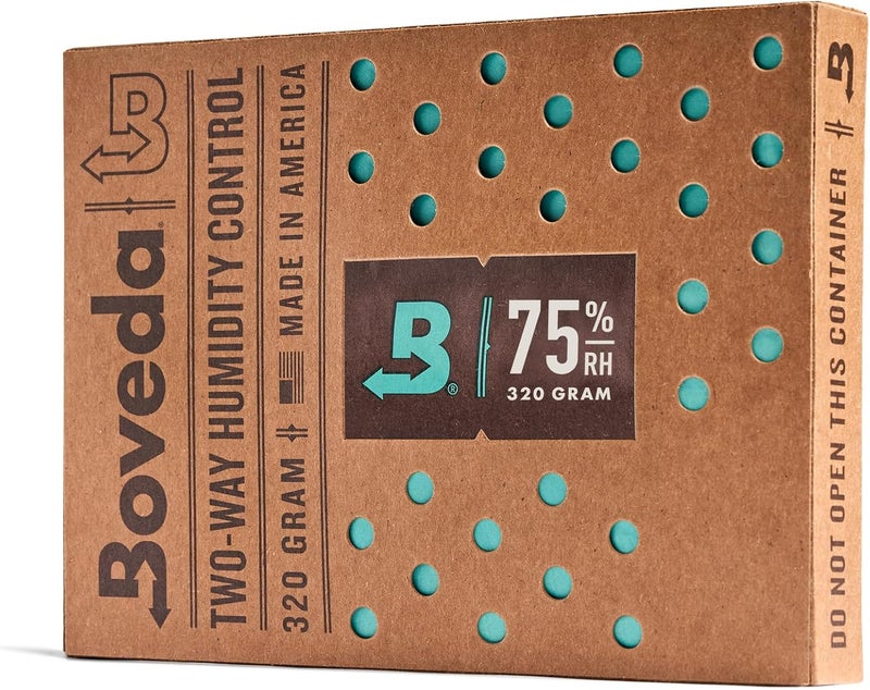 Boveda 75% Two-Way Humidity Control Pack to Fix Major Moisture Loss in Large Wood Humidifier Boxes – Size 320 – Single – Moisture Absorber – Humidifier Pack – Individually Wrapped Hydration Packet - Image 1