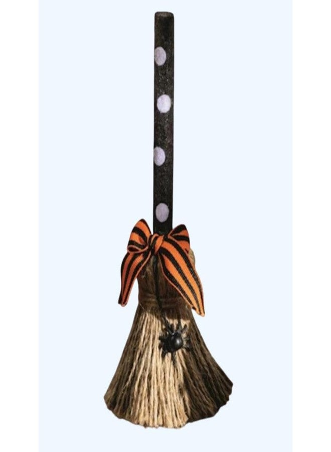 Mud Pie Small Decorative Halloween Natural Broom Decor - Image 1