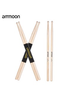 ammoon ammoon 3 Pairs Pairs of 5A Wooden Drumsticks Drum Sticks Fraxinus Mandshurica Wood Drum Set Accessories  - Image 2