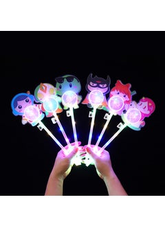 Childrens Bobo Ball Glow Stick Star Ball Magic Stick Fairy Flash Stick Stall Toy Pushing Activities Small GiftsCartoon PVC stick Cartoon PVC stick