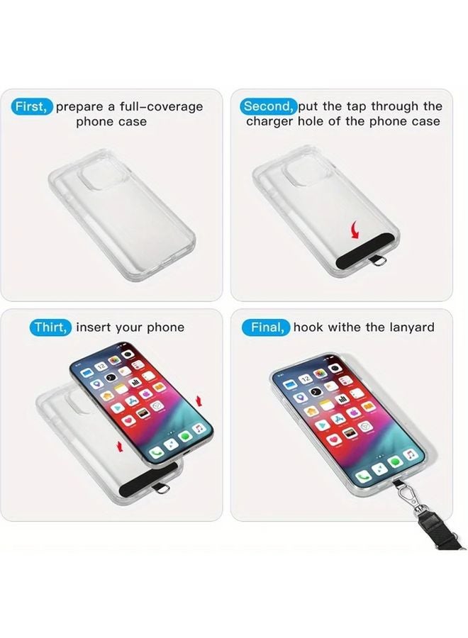 Phone Lanyard Kit With 2 Nylon Pads 2 Stickers Polychrome Colors - Image 5