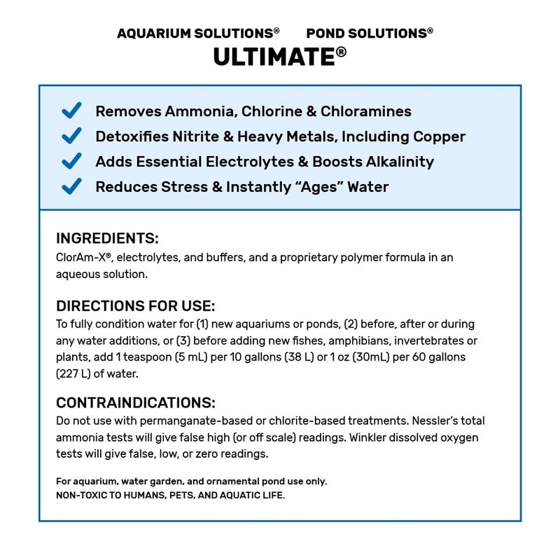 Hikari Usa AHK72236 Ultimate Cloram-X Water Conditioner for Aquarium, 16-Ounce - Image 1