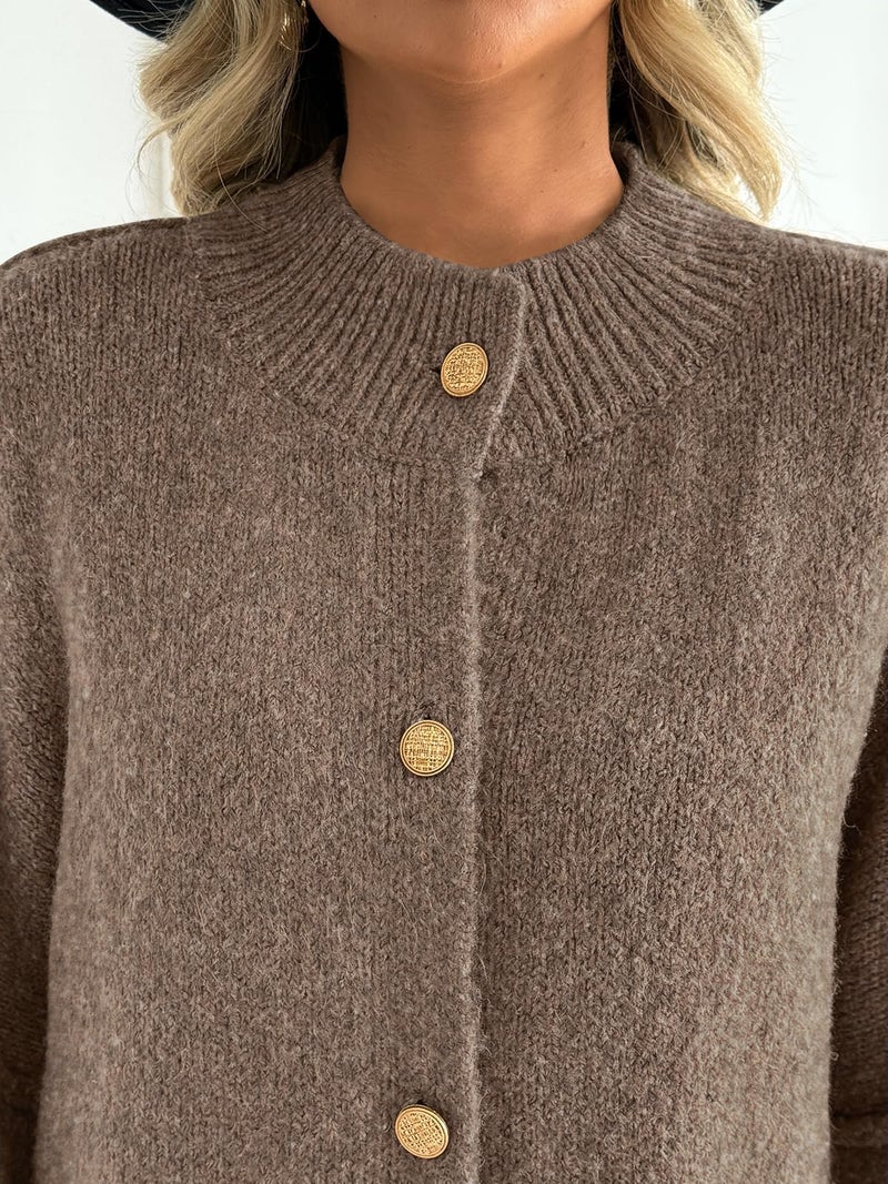 LILLUSORY Chunky Knit Cardigan Sweaters for Women 2026 Fall Fashion Outfits Winter Clothing Cozy Trendy Cute Long Oversized Jacket Travel Airport Y2k Old Money Clothes Camel XL - Image 5