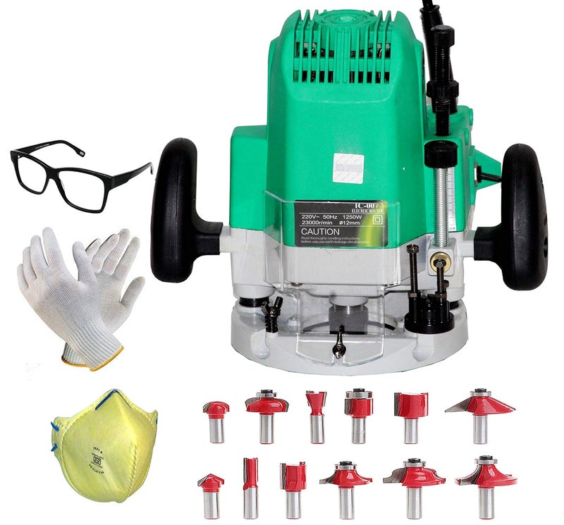 Digital Craft Tools Router Machine 1250w 23000rpm Durable Wood Working Carving Machine Copper Motor Electrical Wood Router Power Tool Rotary Tool - Image 1