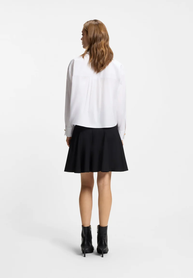 هوجو بلوزة قطنية بقصة عادية