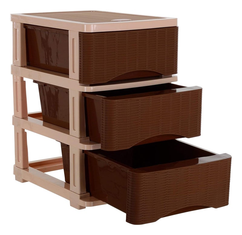 Nayasa Cane Tuckins No 23 Plastic Drawer Brown 24 cm x 12 cm x 36 cm AR65 - Image 3