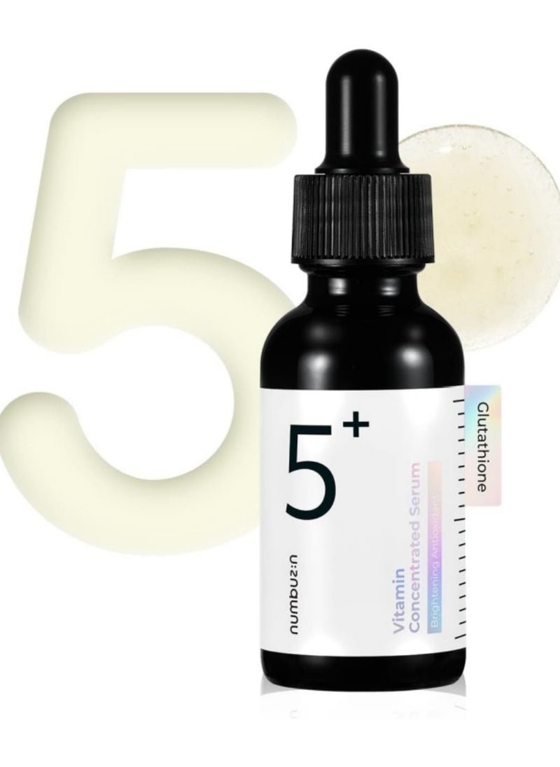 numbuzin - Numbuzin No.5 Vitamin Concentrated Serum Glutathione & Vitamin Serum, Dark Spot, Korean Skincare 1.01fl.oz,30ml - Image 1