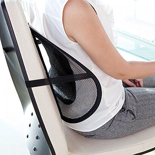 BSBDA Car Seat Chair Cushion Lumbar Back Support for Car Seat Chair Office Massage Mesh Ventilate Pain Relief Cushion Pad
