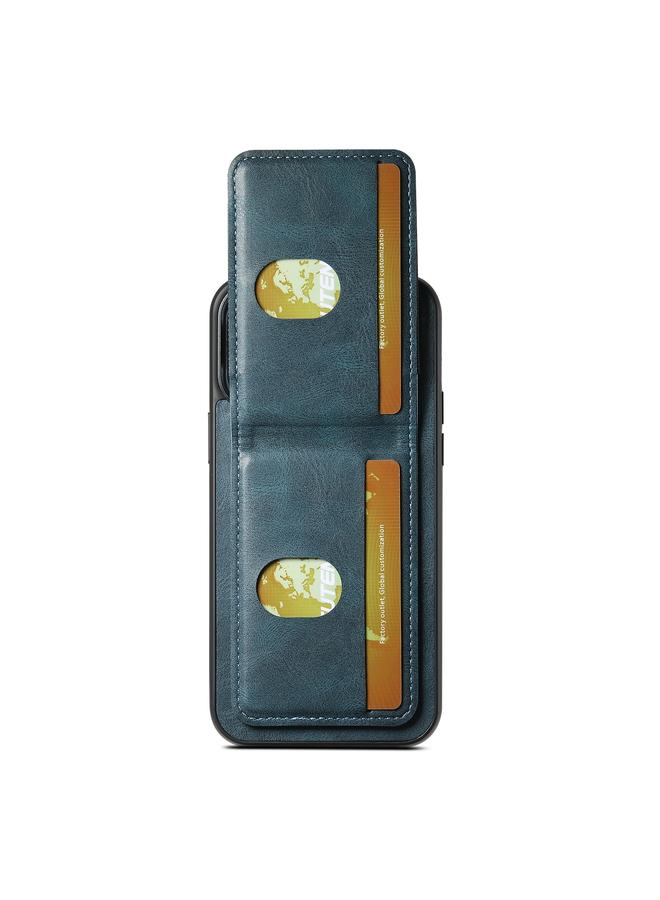 Suteni Case For iPhone 14 H03 Oil Wax Leather Wallet Stand Back Phone Case - Image 5