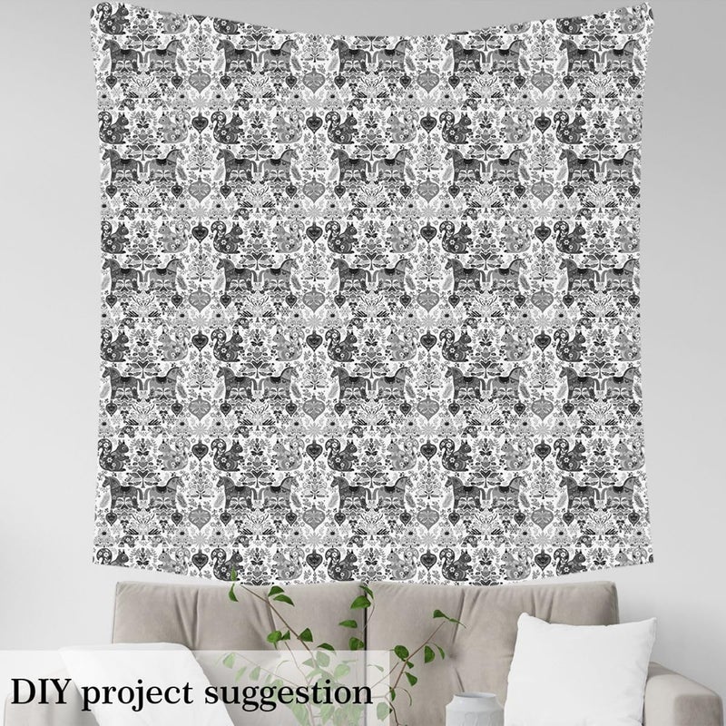 Polished safe edge Rustic Horse Fabric by The Yard,Boho Floral Bird Squirrel Soft Flannel Polyester Fabric for Sewing Lover,Xmas Bells Snowflake No Stretch Fabric Crafting Supplies, 3 Yard Bolt,108" L x 59" W Flat working surface Reliable quality Indoor & outdoor suitable All season compatible build Rack friendly Gulf climate tested upgraded quality Long term heavy use compatible Global standard processed material 5-star rated item All-round well-engineered practical build Stable base Irresistible price Multi option design Backup reserve local stock One-time only offer Month-round consistent deliver Very popular product Most wanted item Easy clean surface Practical versatile construction Labor saving optimized design Flexible trendy construction Upgraded general material All storage type compatible - Image 3